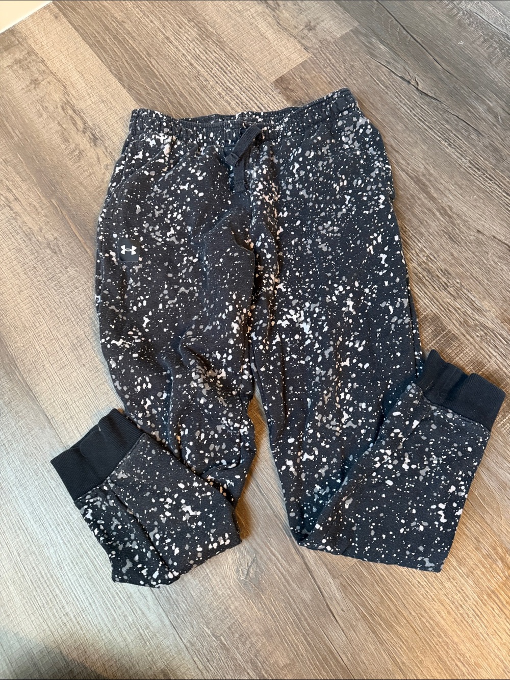 Under Armour Kids Black and White Splatter Joggers